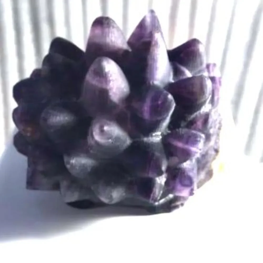 Adorable Fluorite Hedgehog Carving
